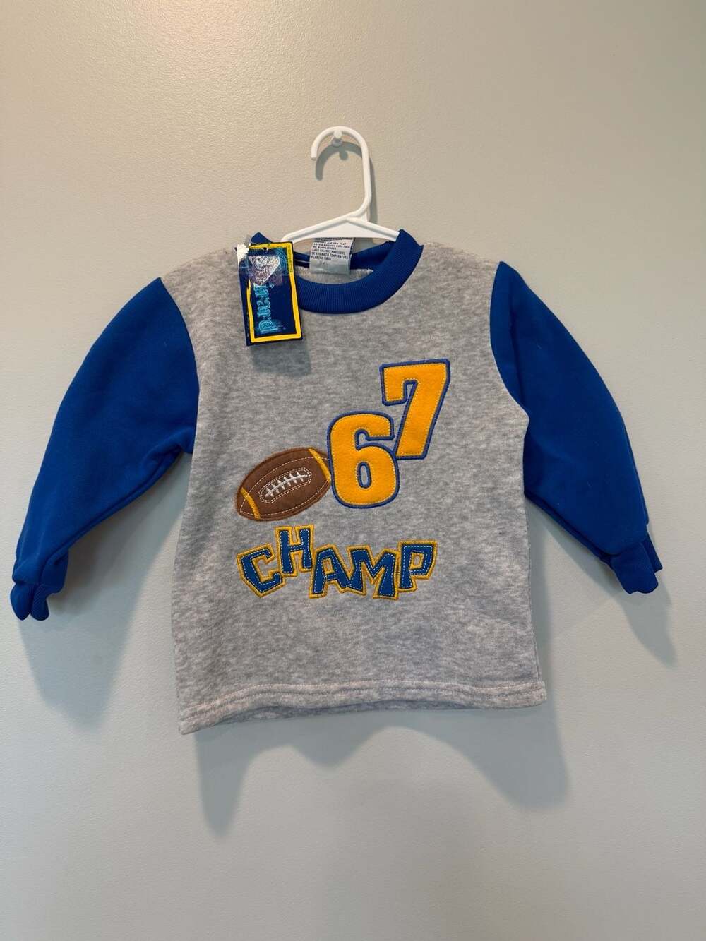 Girard Sweatshirt Size 2T Gray Blue Football Champ 67